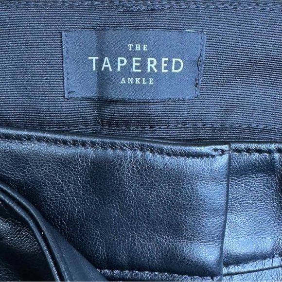 White House Black Market Black Vegan Leather Pants Size 4 E0214 - Picture 5 of 13